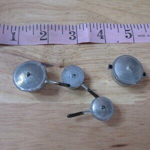 8 piece Metal (?) Miniature Doll Pots & Pans with Lids